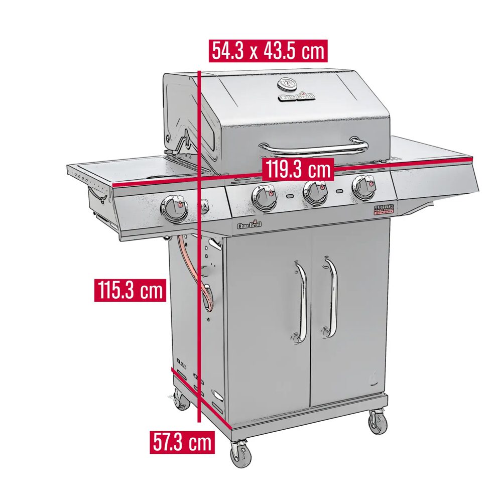 Char-Broil Performance Power Edition 3 Gas BBQ Grill 4260657729846